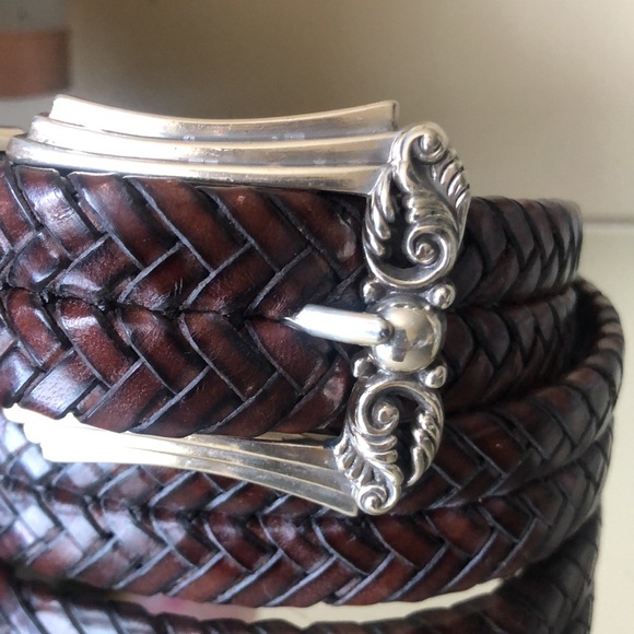 BRIGHTON Brown Genuine Leather Belt - Picture 2 of 6